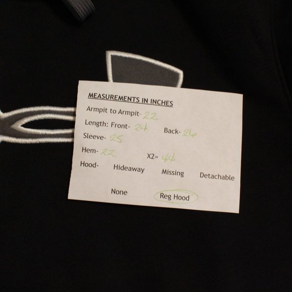 Under Armour MD Loose Black Long Sleeves Hooded Pullover Sweatshirt Size M - Picture 8 of 8